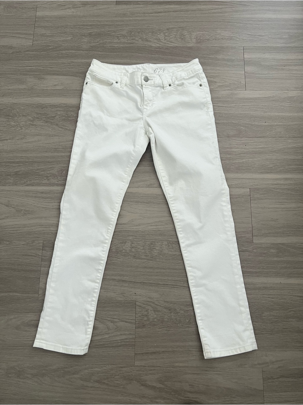 The Limited Denim White Skinny Jeans Size 8 Stretch Mid Rise Ankle Pants